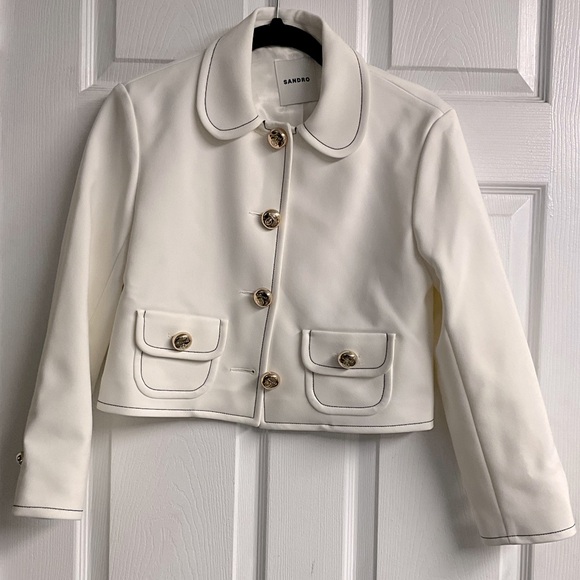 Peter Pan collar cropped jacket - Picture 4 of 7